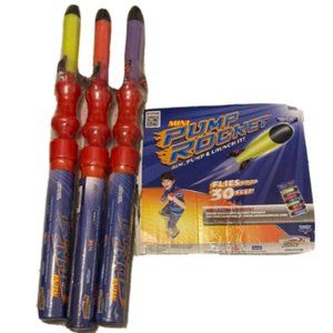 Set of 3 Mini Pump Rockets Flies Up to 30 Feet
